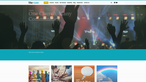 Screenshot of the The Gate Reading website