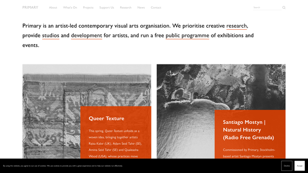Screenshot of the Nottingham Studios Ltd website