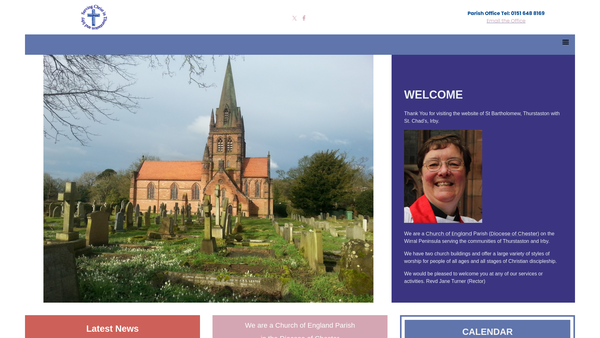 Screenshot of the The Parochial Church Council Of The Ecclesiastical Parish Of St Bartholomew, Thurstaston website