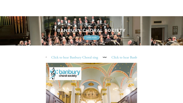 Screenshot of the Banbury Choral Society website