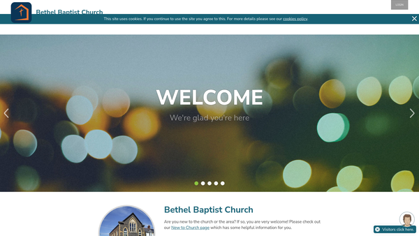 Screenshot of the Bethel Baptist Church website