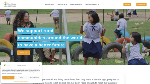 Screenshot of the Futuresense Foundation website