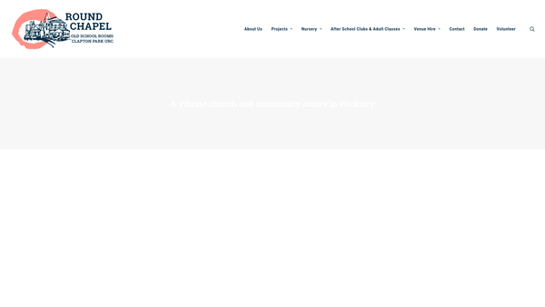 Screenshot of the Clapton Park United Reformed Church website