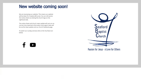 Screenshot of the Seaford Baptist Church website