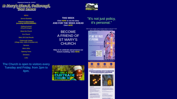 Screenshot of the The Parochial Church Council Of The Ecclesiastical Parish Of Pulborough website