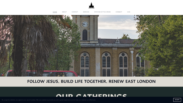 Screenshot of the The Parochial Church Council Of The Ecclesiastical Parish Of Saint John On Bethnal Green website