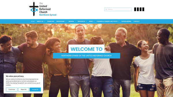 Screenshot of the The United Reformed Church ( Northern Province) Trust Ltd website
