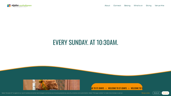 Screenshot of the The Parochial Church Council Of The Ecclesiastical Parish Of St Johns, Southall Green website