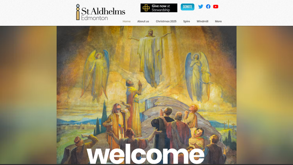 Screenshot of the The Parochial Church Council Of The Ecclesiastical Parish Of St Aldhelm, Edmonton website