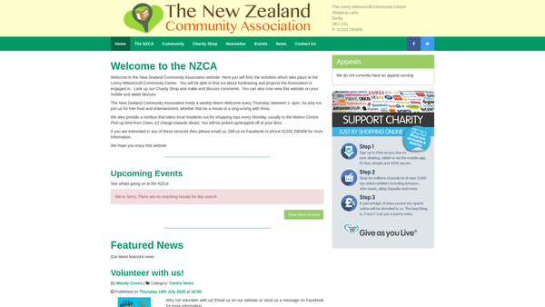 Screenshot of the New Zealand Community Association website