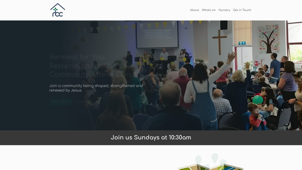 Screenshot of the Rhiwbina Baptist Church website