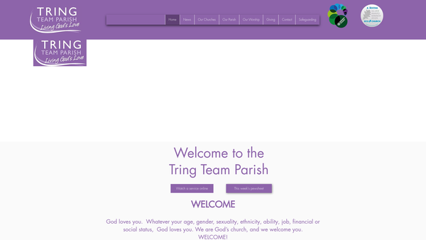 Screenshot of the The Parochial Church Council Of The Ecclesiastical Parish Of Tring Team website