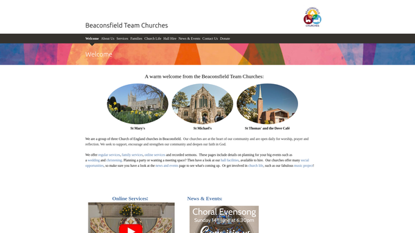 Screenshot of the The Parochial Church Council Of The Ecclesiastical Parish Of Beaconsfield website