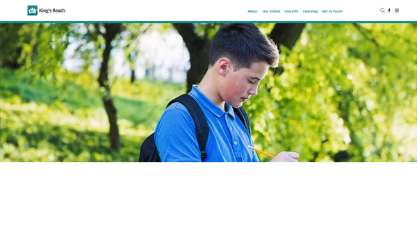 Screenshot of the King's Reach website