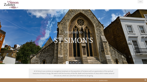 Screenshot of the The Parochial Church Council Of The Ecclesiastical Parish Of St Simon Zelotes Upper Chelsea website