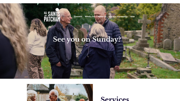Screenshot of the The Parochial Church Council Of The Ecclesiastical Parish Of Patcham All Saints, Diocese Of Chichester website