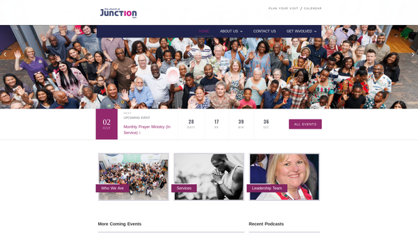 Screenshot of the The Church At Junction 10 website