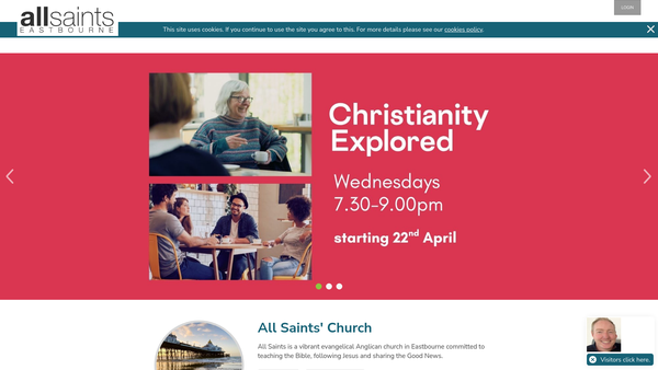 Screenshot of the The Parochial Church Council Of The Ecclesiastical Parish Of All Saints', Eastbourne website
