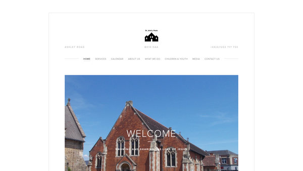 Screenshot of the The Parochial Church Council Of The Ecclesiastical Parish Of St John The Evangelist, Heatherlands With The Church Of The Good Shepherd website