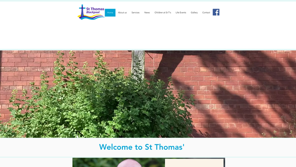 Screenshot of the The Parochial Church Council Of The Ecclesiastical Parish Of St. Thomas, Blackpool. website