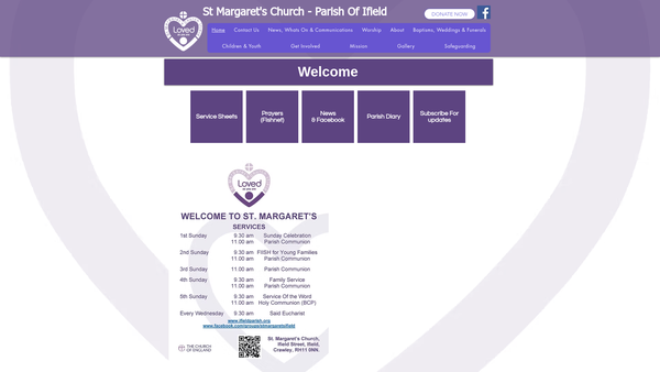 Screenshot of the The Parochial Church Council Of The Ecclesiastical Parish Of Ifield website