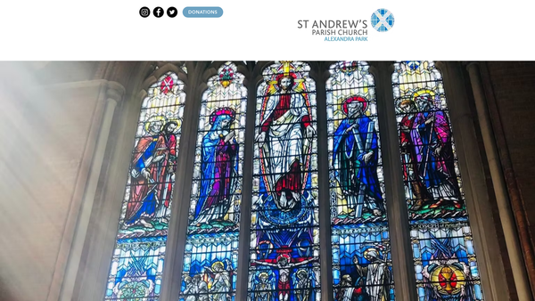 Screenshot of the The Parochial Church Council Of The Ecclesiastical Parish Of Alexandra Park website
