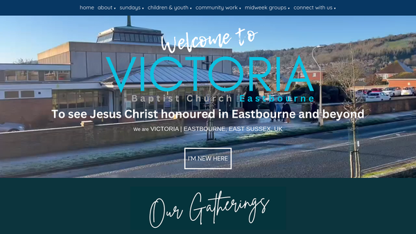 Screenshot of the Victoria Baptist Church Trust website