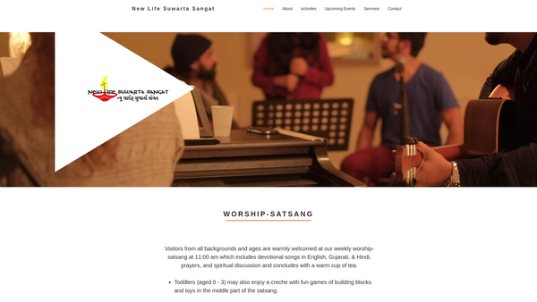 Screenshot of the New Life Suwarta Sangat website
