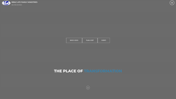 Screenshot of the Bible Life Family Ministries - Milton Keynes website