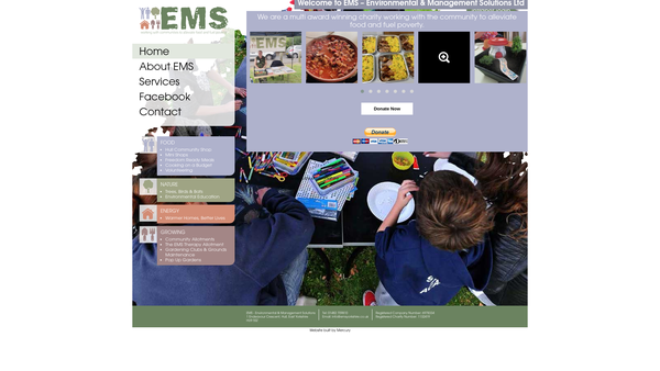 Screenshot of the Environmental And Management Solutions Limited website