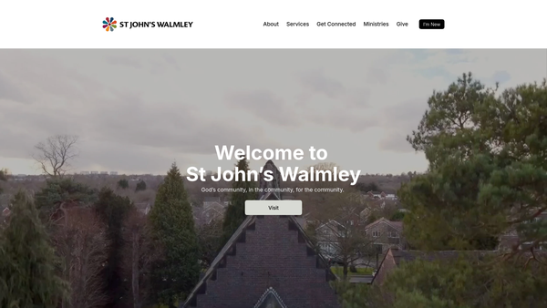 Screenshot of the The Parochial Church Council Of The Ecclesiastical Parish Of St Johns, Walmley website