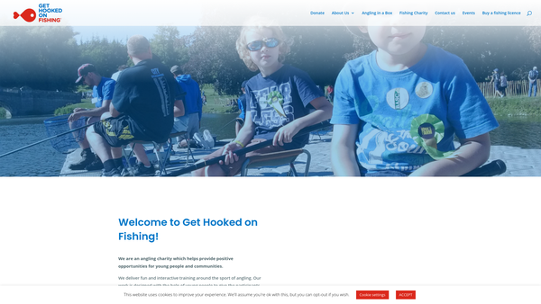 Screenshot of the Get Hooked On Fishing website