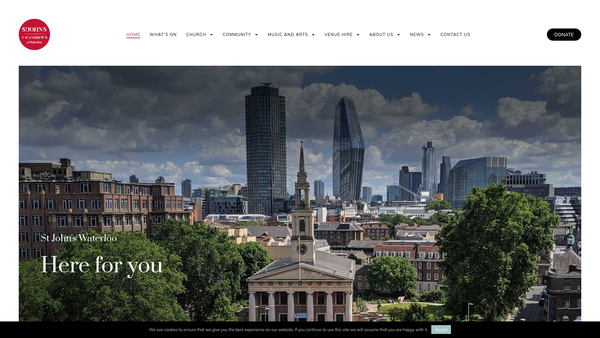 Screenshot of the The Parochial Church Council Of The Ecclesiastical Parish Of Waterloo website