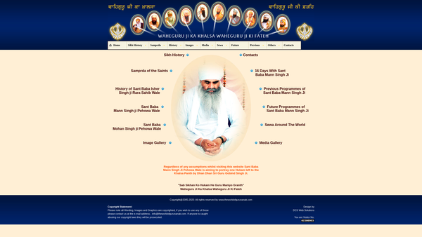 Screenshot of the Gurdwara Sachkhand Isher Darbar Society website