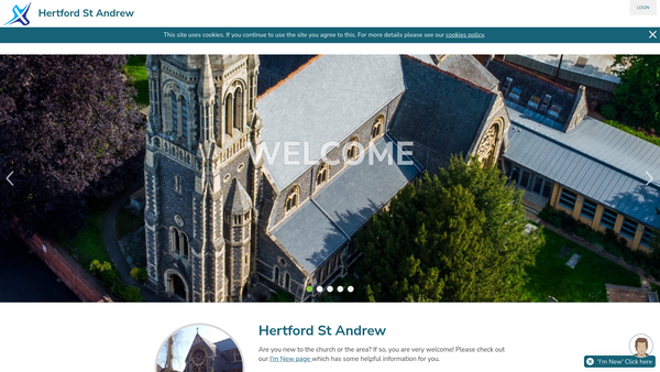 Screenshot of the The Parochial Church Council Of The Ecclesiastical Parish Of St Andrew, Hertford website