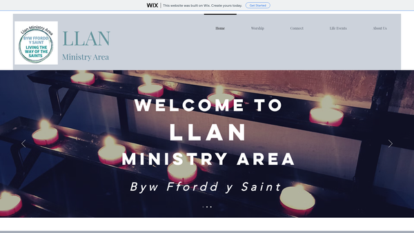 Screenshot of the Llantrisant Ministry Area - Known as Llan Ministry Area changed by decree 01/01/2022 website
