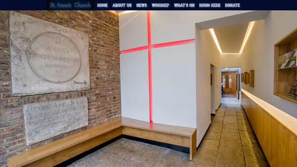 Screenshot of the The Parochial Church Council Of The Ecclesiastical Parish Of St Anne With St Thomas And St Peter, Soho website