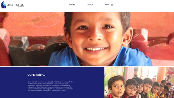Screenshot of the Child First (UK) website
