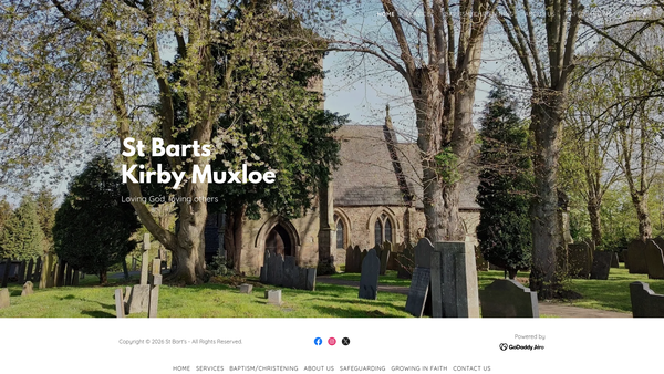 Screenshot of the The Parochial Church Council Of The Ecclesiastical Parish Of Saint Bartholomew, Kirby Muxloe website