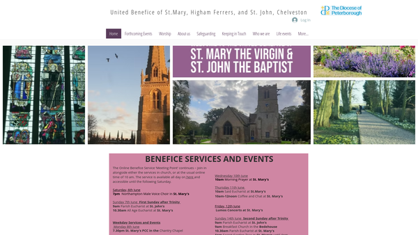 Screenshot of the The Parochial Church Council Of The Ecclesiastical Parish Of St Mary The Virgin Higham Ferrers website