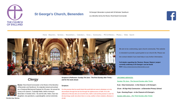 Screenshot of the The Parochial Church Council Of The Ecclesiastical Parish Of St George, Benenden website
