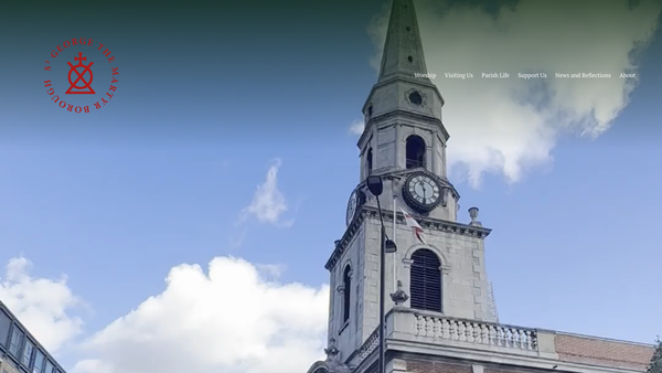 Screenshot of the The Parochial Church Council Of The Ecclesiastical Parish Of St. George The Martyr With St. Alphege And St. Jude, Southwark website