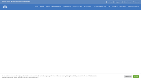 Screenshot of the ACE - Friends Of St Ives Corn Exchange website