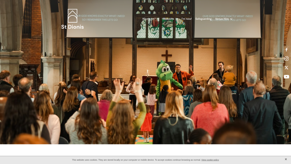 Screenshot of the The Parochial Church Council Of The Ecclesiastical Parish Of St Dionis, Parsons Green website