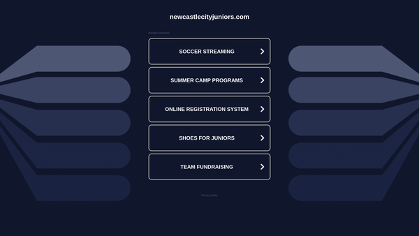 Screenshot of the Newcastle City Juniors F.C. Sports Club Limited website