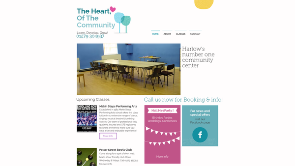 Screenshot of the Potter Street Community Association website