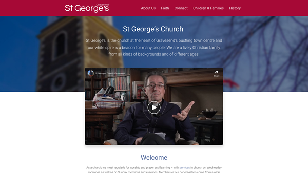 Screenshot of the The Parochial Church Council Of The Ecclesiatical Parish Of St George, Gravesend website