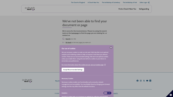 Screenshot of the St Barnabas Woodford Green Pcc website