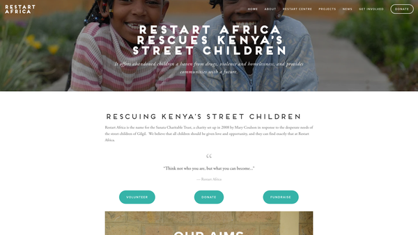 Screenshot of the The Sanata Charitable Trust website
