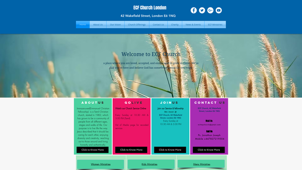 Screenshot of the Immaanuveel website